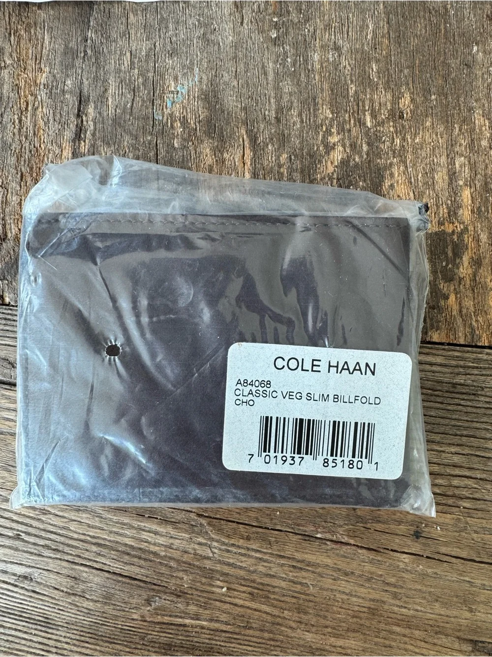Cole Haan Dark Brown Leather Bi-Fold Card Holder